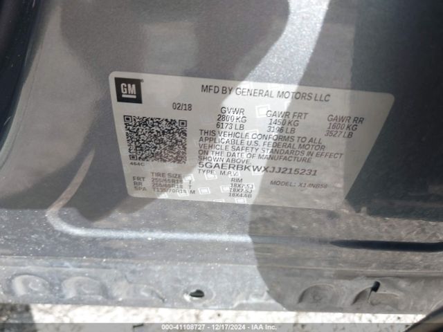 5GAERBKWXJJ215231 Buick Enclave Essence