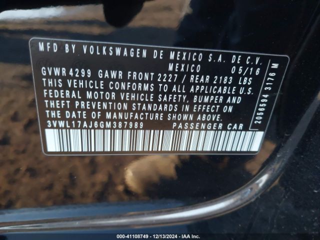 3VWL17AJ6GM387989 Volkswagen Jetta 1.8t Sel