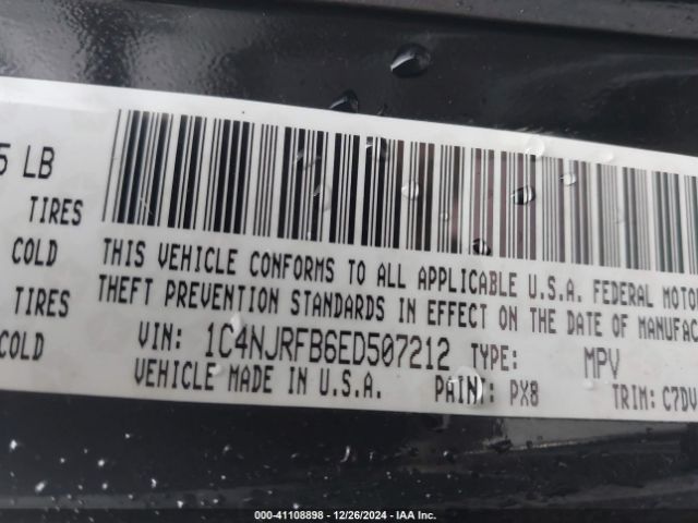 1C4NJRFB6ED507212 Jeep Patriot Latitude