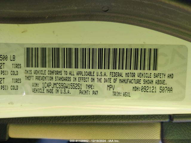 1C4PJMCS9GW155251 Jeep Cherokee Latitude