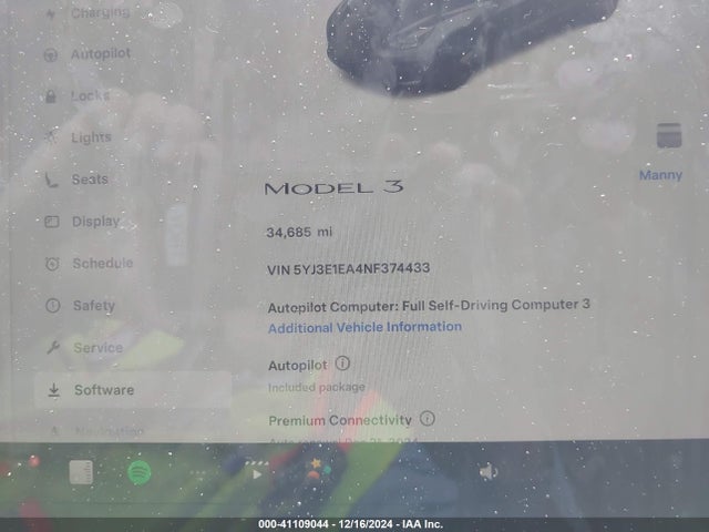 2022 TESLA MODEL 3 5YJ3E1EA4NF374433 Photo 6