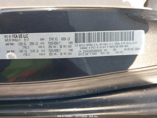 Dodge Grand Caravan Se 2017 2C4RDGBG5HR860220 Image 9