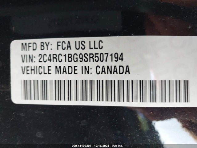 Chrysler Pacifica Select 2025 2C4RC1BG9SR507194 Image 9