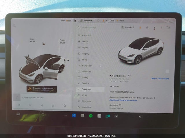 2021 TESLA MODEL Y 5YJYGDEE4MF259589 Photo 6