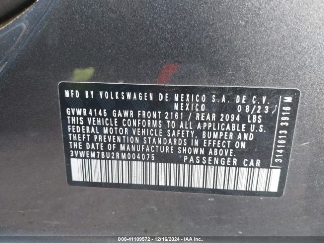 3VWEM7BU2RM004075 Volkswagen Jetta 1.5t Se