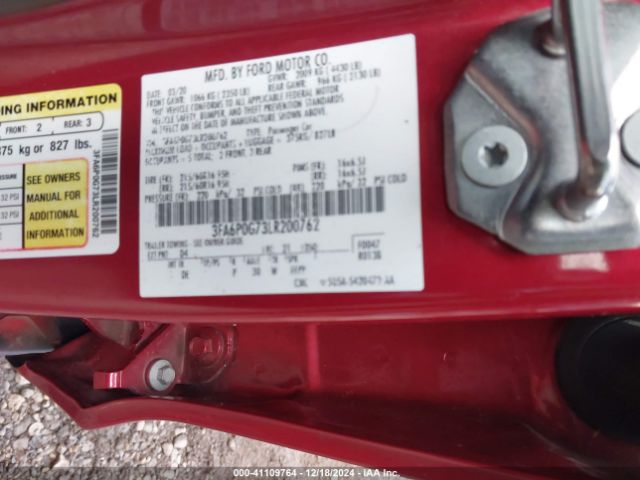 3FA6P0G73LR200762 Ford FUSION S
