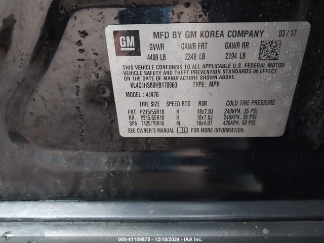 Buick Encore Premium 2017 KL4CJHSB0HB170960 Image 9