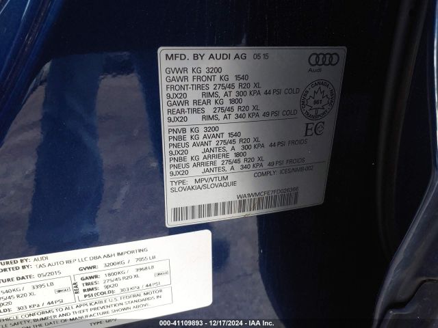 WA1WMCFE7FD026366 Audi Q7