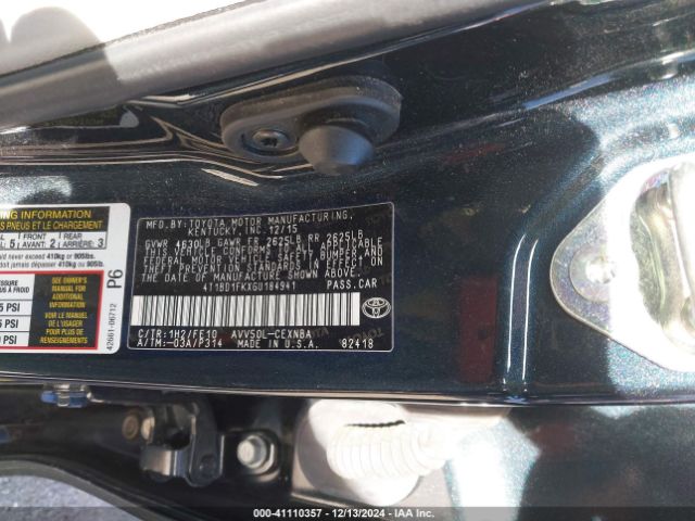 4T1BD1FKXGU184941 Toyota Camry Hybrid Le
