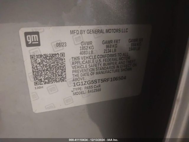 2024 CHEVROLET MALIBU 1G1ZG5ST5RF106504 Photo 8