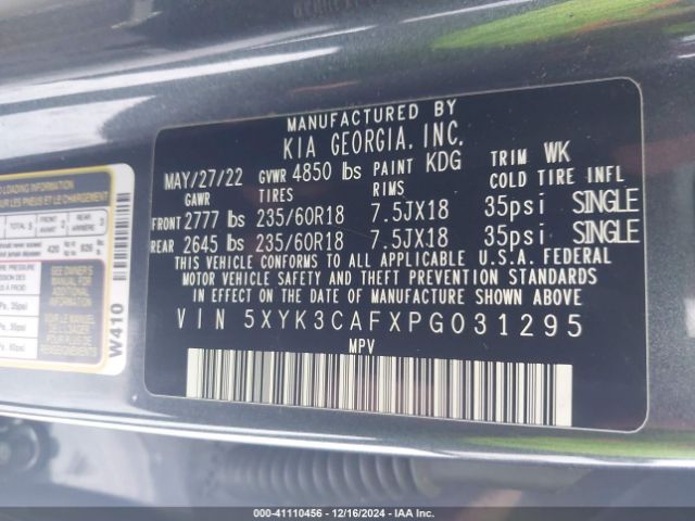 2023 KIA SPORTAGE 5XYK3CAFXPG031295 Photo 8