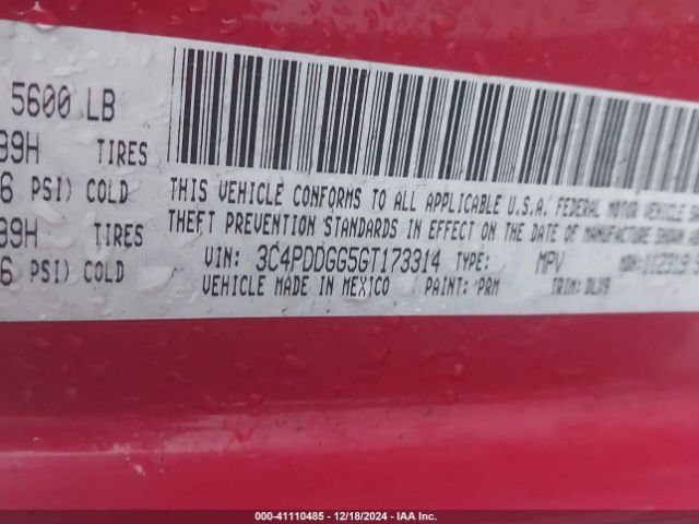 3C4PDDGG5GT173314 Dodge Journey Crossroad Plus