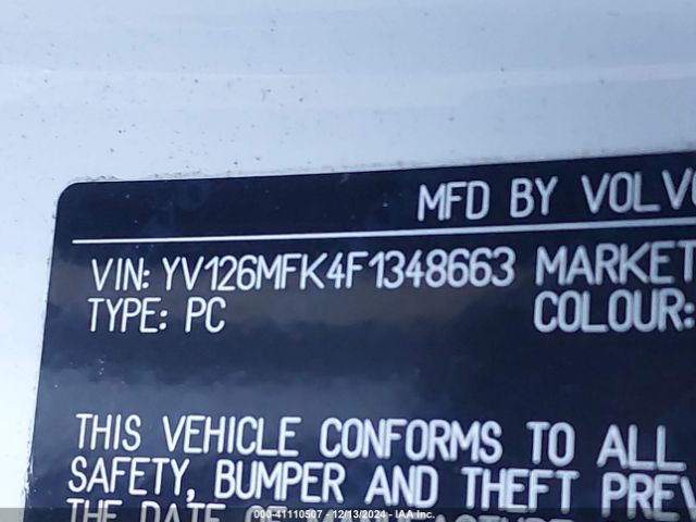 YV126MFK4F1348663 Volvo S60 T5 Premier