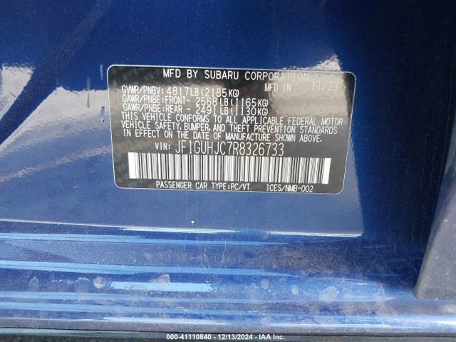 JF1GUHJC7R8326733 Subaru Impreza Rs 5-door