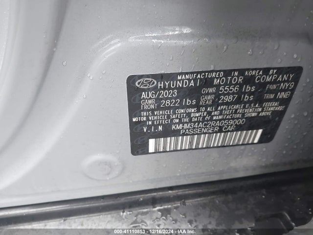 Hyundai Ioniq 6 Sel 2024 KMHM34AC2RA059000 Image 9