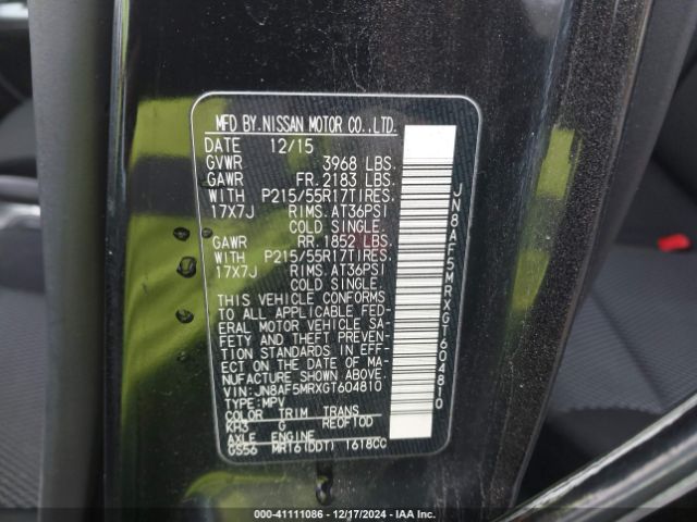 Nissan JUKE S 2016 JN8AF5MRXGT604810 Image 9