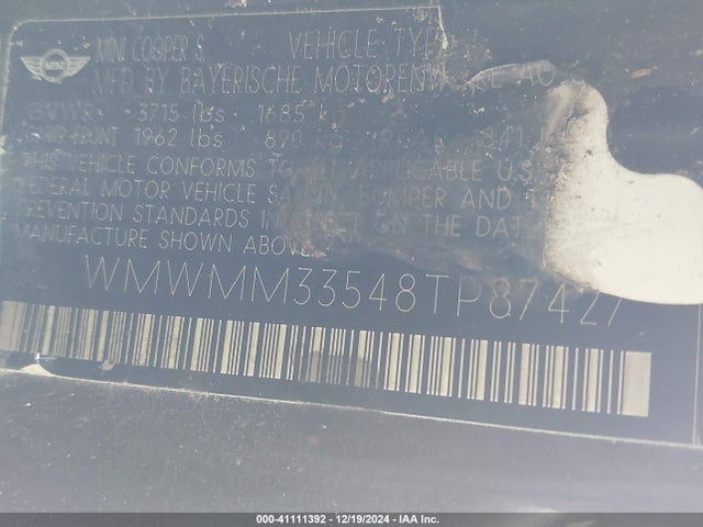 2008 MINI COOPER S CLUBMAN WMWMM33548TP87427 Photo 8