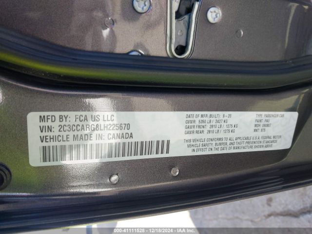 2020 CHRYSLER 300 2C3CCARG8LH225670 Photo 8