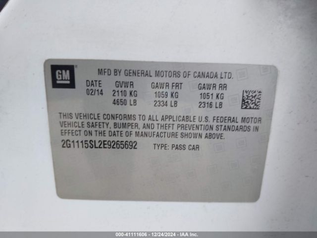 2G1115SL2E9265692 Chevrolet IMPALA 1LT
