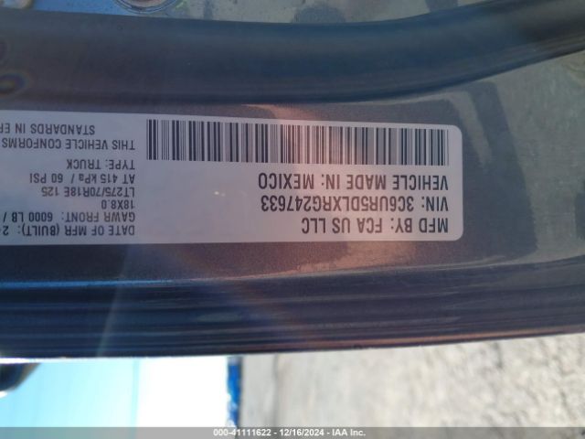 3C6UR5DLXRG247633 RAM 2500 Big Horn  4x4 6'4 Box