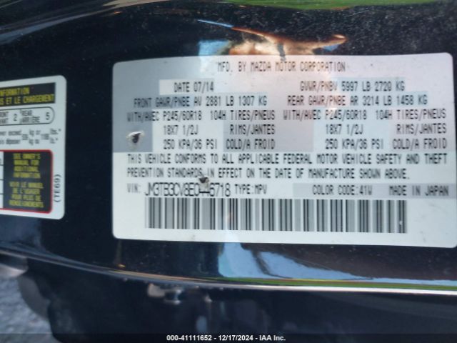 JM3TB3CV8E0446718 Mazda Cx-9 Touring