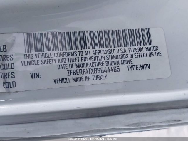 ZFBERFATXG6B44465 RAM Promaster City Tradesman