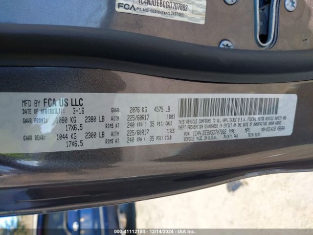 1C4NJDEB0GD707882 Jeep Compass High Altitude Edition