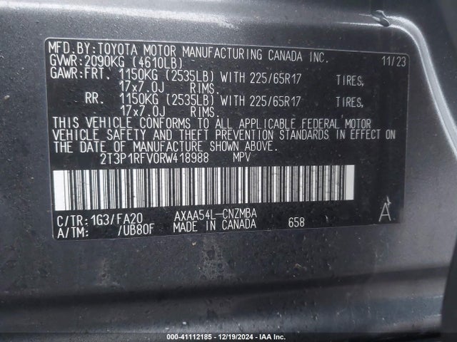 Toyota Rav4 Xle 2024 2T3P1RFV0RW418988 Image 8