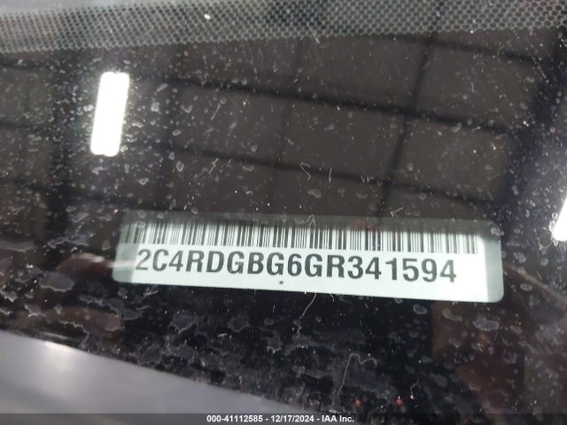 2C4RDGBG6GR341594 Dodge Grand Caravan American Value Pkg
