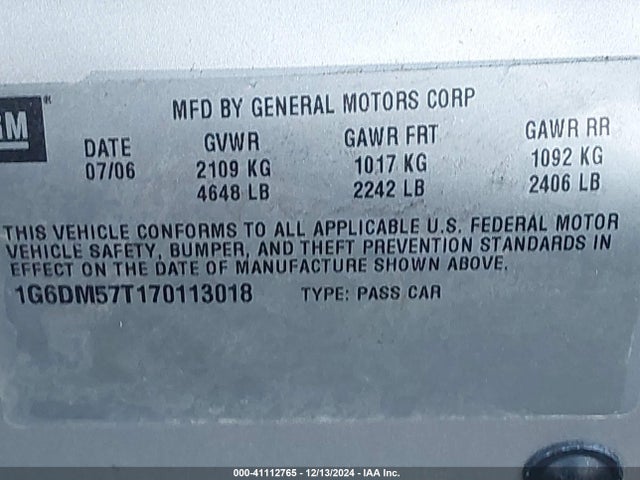 2007 CADILLAC CTS 1G6DM57T170113018 Photo 8