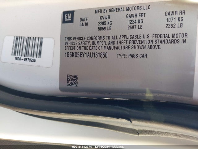 2010 CADILLAC DTS 1G6KD5EY1AU131850 Photo 8