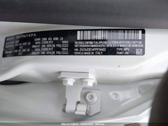 ZACNJDB14PPP34402 Jeep Renegade Upland 4x4