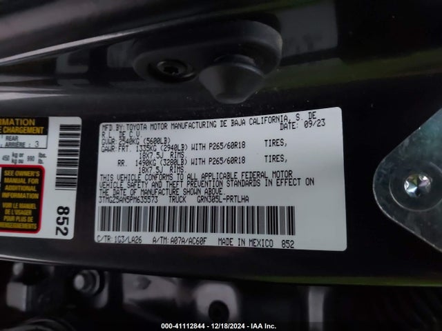 3TMGZ5AN5PM635573 Toyota Tacoma Limited
