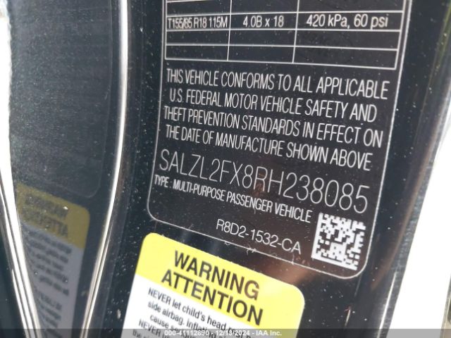 2024 LAND ROVER RANGE ROVER EVOQUE SALZL2FX8RH238085 Photo 8