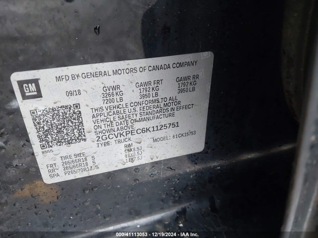 Chevrolet Silverado 1500 Ld Lt 2019 2GCVKPEC6K1125751 Image 9