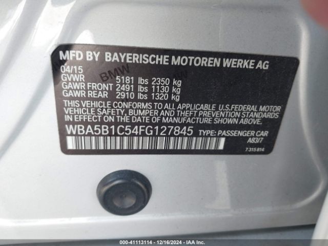 WBA5B1C54FG127845 BMW 535i