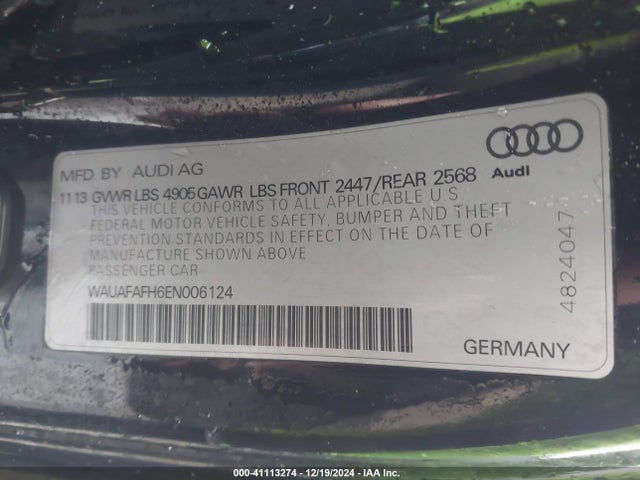 Audi A5 2.0t Premium 2014 WAUAFAFH6EN006124 Image 9