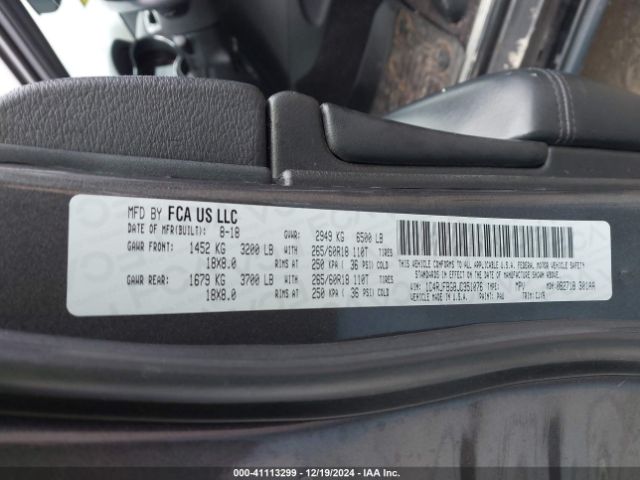 1C4RJFBG8JC351076 Jeep Grand Cherokee Limited 4x4