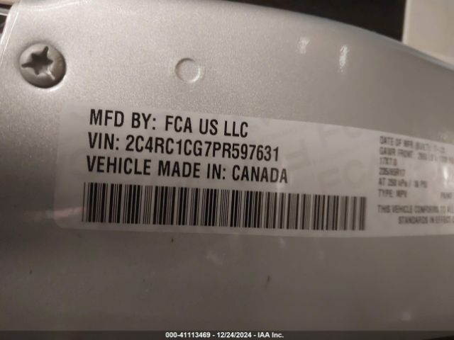 2C4RC1CG7PR597631 Chrysler Voyager Lx