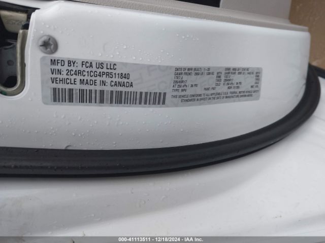 2C4RC1CG4PR511840 Chrysler Voyager Lx