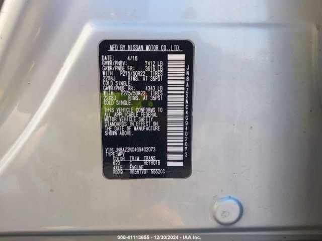 JN8AZ2NC4G9402073 Infiniti QX80