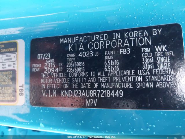 KNDJ23AU8R7218449 KIA SOUL S