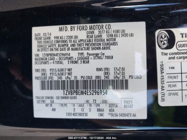 1ZVBP8EM4E5296954 Ford Mustang V6 Premium