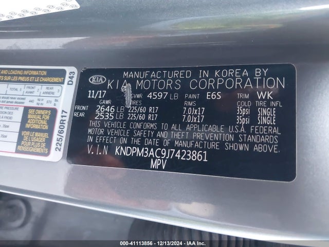 KIA Sportage Lx 2018 KNDPM3AC9J7423861 Image 9