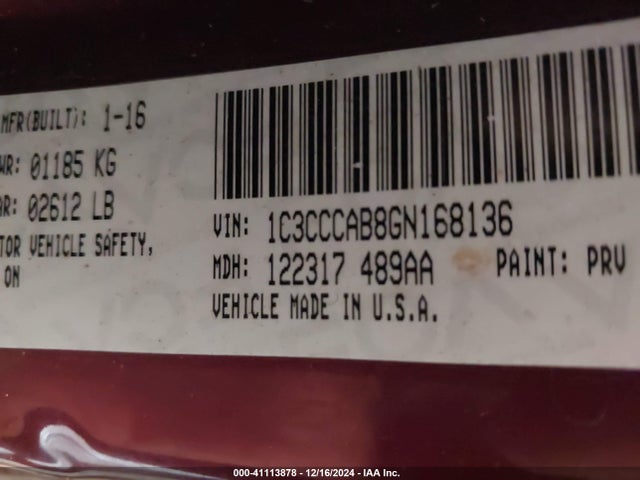 Chrysler 200 Limited 2016 1C3CCCAB8GN168136 Image 9