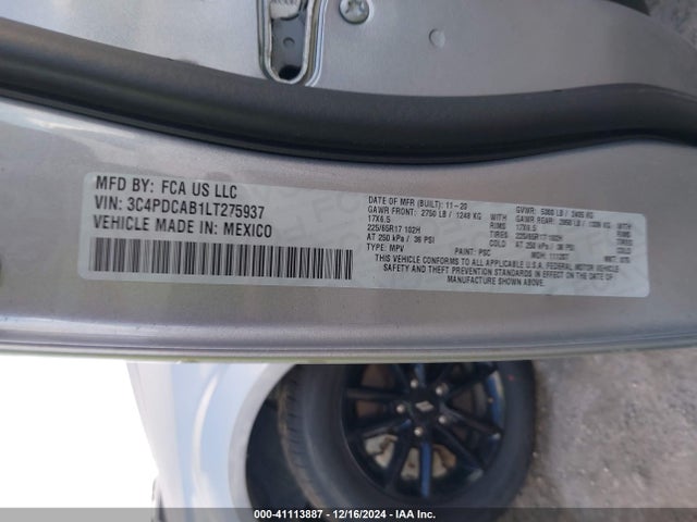 3C4PDCAB1LT275937 Dodge Journey Se Value