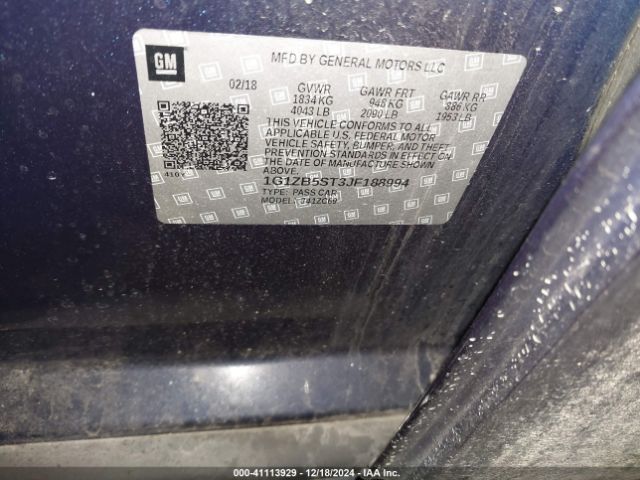 1G1ZB5ST3JF188994 Chevrolet Malibu 1ls
