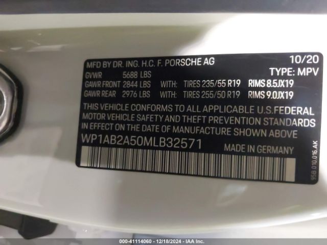 2021 PORSCHE MACAN WP1AB2A50MLB32571 Photo 8