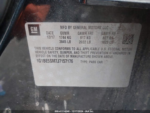 Chevrolet Cruze Lt Auto 2018 1G1BE5SM7J7157176 Image 9