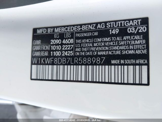 W1KWF8DB7LR588987 Mercedes-Benz C 300